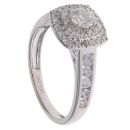 18ct White Gold 0.82ct Brilliant Cut Diamond Cluster Ring