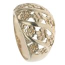 9ct Yellow Gold Flower Patterned Signet Ring