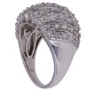 9ct White Gold 2.50ct Brilliant Cut Diamond Five Row Ring