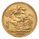1880 Victoria Young Head Australia Full Sovereign Coin