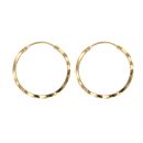 22ct Yellow Gold Faceted Hoop Earrings