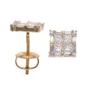 18ct Yellow Gold 1.00ct Brilliant, Princess and Baguette Cut Diamond Cluster Earrings