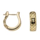 14ct Yellow Gold Monaco Classic Plain Flex Link Hoop Earrings