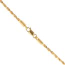 22ct Yellow Gold D Cut Rope Chain 20"
