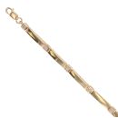 9ct Yellow Gold 0.05ct Diamond Bars Bracelet 7"
