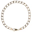 9ct Yellow Gold Square Curb Bracelet 8.5"