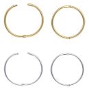 Silver and Gold Plated Sleepers Earrings Set of Two