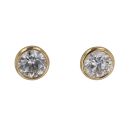 18ct Yellow Gold 1.01ct Brilliant Cut Lab Grown Diamond Stud Earrings