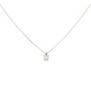 18ct Yellow Gold 0.33ct Princess Cut Diamond Solitaire Pedant and Chain 18"
