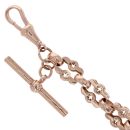 9ct Rose Gold Stars And Bars T-Bar Bracelet 8"