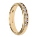 18ct Yellow Gold 0.40ct Brilliant Cut Diamond Half Eternity Ring