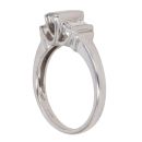18ct White Gold 0.65ct Baguette Cut Diamond Trilogy Ring