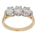 18ct Yellow Gold 1.15ct Brilliant Cut Diamond Trilogy Ring