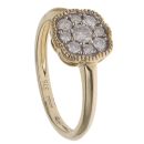 9ct Yellow Gold 0.25ct Brilliant Cut Diamond Cluster Ring