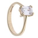 9ct Yellow Gold Cubic Zirconia Solitaire Ring