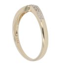 9ct Yellow Gold 0.05ct Brilliant Cut Diamond Wishbone Ring