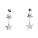 Silver Star Drop Earrings by Icesia