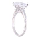 14ct White Gold Square Cubic Zirconia Single Stone Ring