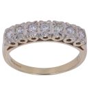 9ct Yellow Gold 0.25ct Brilliant Cut Diamond Half Eternity Ring