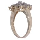 9ct Yellow Gold 1.00ct Brilliant Cut Diamond Cluster Ring