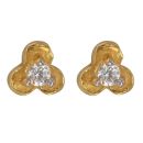 22ct Yellow Gold Cubic Zirconia Stud Earrings