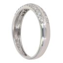 9ct White Gold 0.25ct Brilliant Cut Diamond Two Row Ring