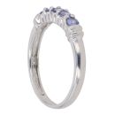 9ct White Gold Tanzanite Five Stone Ring