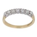 18ct Yellow Gold 0.35ct Brilliant Cut Diamond Half Eternity Ring