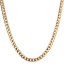 9ct Yellow Gold Plain Curb Chain 18"