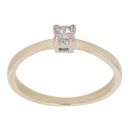 9ct Yellow Gold 0.25ct Princess Cut Diamond Solitaire Ring