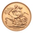 2013 Elizabeth II Fourth Portrait UK Full Sovereign Coin
