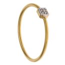 22ct Yellow Gold Cubic Zirconia Square Cluster Ring