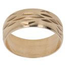 9ct Yellow Gold Patterned Wedding Band 6mm