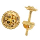 22ct Yellow Gold Chakra Stud Earrings