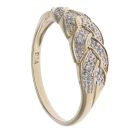 9ct Yellow Gold 0.05ct Brilliant Cut Diamond Fancy Ring