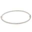 18ct White Gold Twist Hinged Bangle