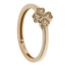 14ct Yellow Gold Cubic Zirconia Clover Ring