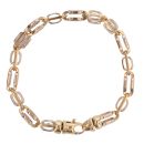 9ct Yellow And White Gold Fancy Bracelet 8"
