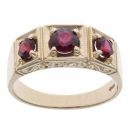 9ct Yellow Gold Garnet Signet Ring
