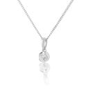 9ct White Gold Illusion 0.12ct Lab Grown Diamond Pendant
