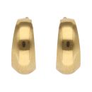 22ct Yellow Gold Plain Basket Hoop Earrings