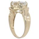 9ct Yellow Gold Cubic Zirconia Solitaire Twist Ring