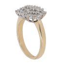18ct Yellow Gold 0.60ct Brilliant Cut Diamond Cluster Ring