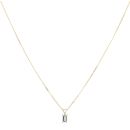 9ct Yellow Gold 0.40ct Emerald Cut Diamond Pendant and Chain 18"