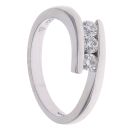 18ct White Gold 0.33ct Brilliant Cut Diamond Trilogy Ring