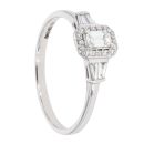 18ct White Gold Certificated Diamond Cluster Ring