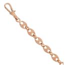 9ct Rose Gold T-Bar Button Bracelet 7.5"