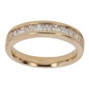 18ct Yellow Gold 0.76ct Princess Cut Diamond Half Eternity Ring
