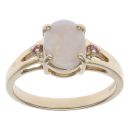 9ct Yellow Gold Ruby and Opal Ring