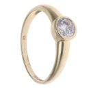 9ct Yellow Gold Cubic Zirconia Single Stone Ring